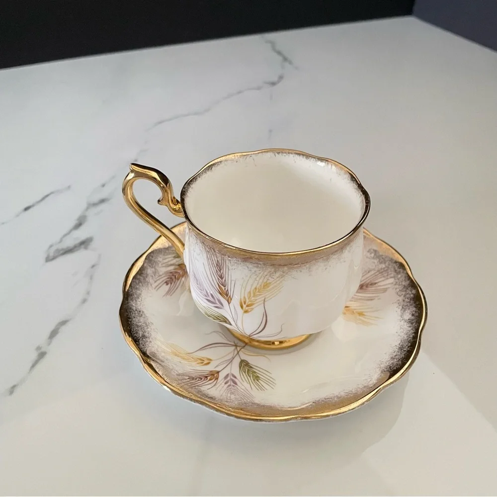 Golden Wheat Cup & Saucer by Royal Albert